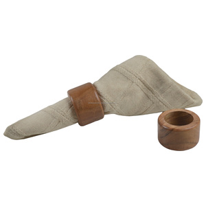 Anillo para servilletas de madera de diseño antiguo, soporte de tela de varios colores para decoración de mesa de comedor, diseño de Hotel y vacaciones - Product Image 3