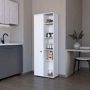 Dispensa di armadi da cucina bianchi multistoria per la raccolta di corsia - Product Image 3