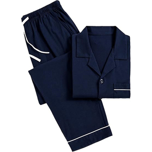 Everyday Lounge <b>Men</b> Night Suit Short Sleeve Scoop Neck Shorts <b>Set</b> Drawstring Soft Breathable Lightweight Summer <b>Pajamas</b> - Product Image 2