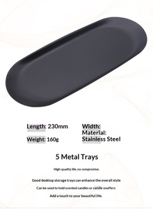 Kit d'entretien pour bougies avec <span class=keywords><strong>coupe</strong></span>-mèche et éteignoir, en acier inoxydable noir, coffret cadeau, accessoires pour bougies - Product Image 3