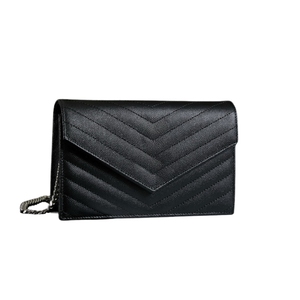 Bolso de Mensajero de Lujo para Mujer, de Gran Capacidad, en Cuero Genuino con Cierre Abierto y Cadena - Product Image 1