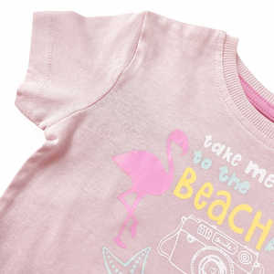 Camiseta de Manga Corta para Niñas, Impresión 3D, Algodón Suave, Venta al Por Mayor, Camiseta de Verano con Diseño Italiano, Logotipo Personalizado - Product Image 3