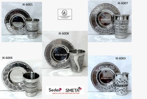 Luxury Customised Engraving Stainless Steel Kiddush <b>Cup</b> <b>Set</b> With Matching Plate best for Bat Mitzvahs Jewish Holidays shabbat - Product Image 6