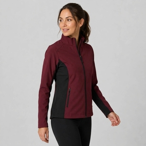 Veste Softshell Sculptée pour Femme OEM, Col Montant Entièrement Zippé, Extensible, Imperméable, Respirante, Écologique, Hiver, Extérieur - Product Image 3
