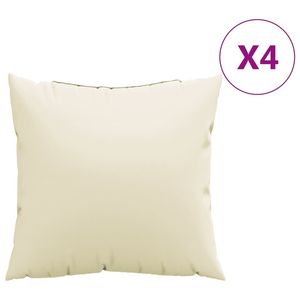 Juego de 4 Cojines para Sofá de Exterior, Color Crema, 100% Poliéster, 15.7 x 15.7 Pulgadas Cada Uno - Product Image 2