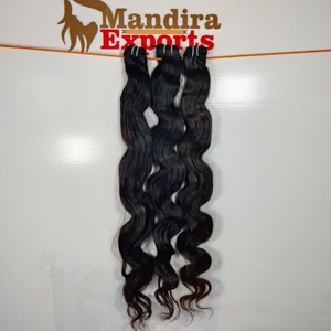 Cheveux humains vierges indiens de haute qualité, 100% bruts, alignés sur la cuticule, non traités, tissage ondulé (Bodywave), en paquet - Product Image 2