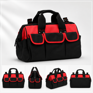 Heavy Duty Tool Bag with Multiple Pockets | Professional Electrician & Mechanic Tool Storage Organizer - Product Image 1
