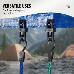 Set di 32 Corde Elastiche Piatte con Ganci a J in PVC Resistente da 17 mm, Include Corde Elastiche da 10, 18, 24, 32, 40 Pollici - Product Image 5
