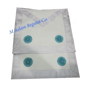 Fellow Craft Blue Lodge Leather Apron with Rosettes - Product Image 3