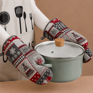 Nueva Colección en Tendencia: Guante de Horno Navideño 100% Algodón de Buena Calidad, Ecológico, Apto para Microondas - Product Image 1