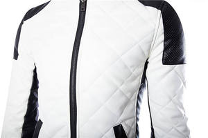 Blouson Bomber Homme de Luxe en Cuir PU Matelassé Coupe Slim Tendance Contraste Style Motard Veste Zippée Hiver Décontractée pour Homme - Product Image 4