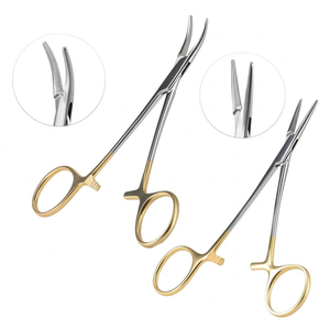 Pinzas Hemostáticas Quirúrgicas Dentales, Curvas y Rectas, con Bloqueo, de Acero Inoxidable - Product Image 3