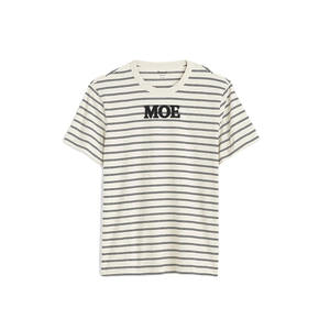 Camiseta de Algodón a Rayas para Hombre, Cuello Redondo, Estilo Casual, Transpirable, Manga Corta, Logotipo Personalizado, OEM, Marca Privada, Venta al Por Mayor - Product Image 4