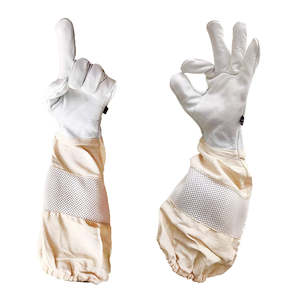 Équipement d'apiculture Hive, équipement d'apiculture, gants de sécurité en peau de mouton et en toile, gants d'apiculture - Product Image 4