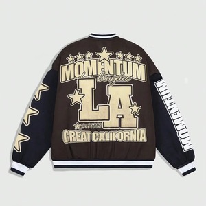 แจ็คเก็ตหนังวิทยาลัยปักลายแบบพรีเมียมสำหรับผู้ชาย สไตล์ Letterman รับผลิตแบบ OEM ODM พร้อมบริการตัวอย่างจากโรงงาน - Product Image 1