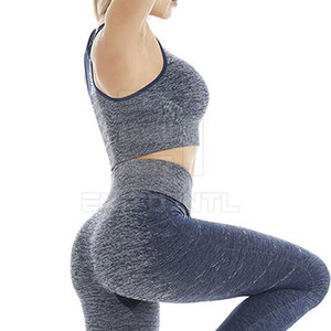 Ensemble de sport et yoga 2 pièces confortable et facile à porter, séchage rapide, respirant, extensible dans quatre directions, grandes tailles, faible MOQ disponible, en stock pour femmes - Product Image 6