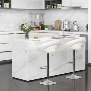 Set di 2 Sgabelli da Bar Moderni in Acciaio, Regolabili in Altezza con Schienale Cavo e Poggiapiedi per Cucina, Fattoria, Officina - Product Image 3