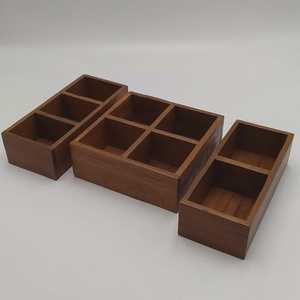 Teak Wooden Box with Compartments | Handmade Teak Organizer | <b>Storage</b> Box with Lids | Rustic Home Decor Herb & <b>Spice</b> Tools - Product Image 5