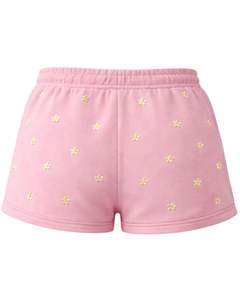 Pantalones Cortos de Mujer con Bordado de Margaritas Rosas, de Algodón y Felpa, Casuales de Verano, con Cintura Ajustable, Fabricante Personalizado, Ropa al Por Mayor - Product Image 6