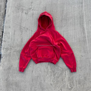 Sudadera recortada Retro de fabricante personalizado para hombre, de otoño Vintage Sudadera con capucha, jersey de rizo lavado con ácido y piedra desteñida al sol XS - Product Image 4