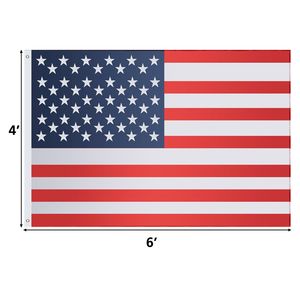 Bandiera Americana 4x6 Piedi - Poliestere Resistente con Occhielli in Acciaio - Product Image 2