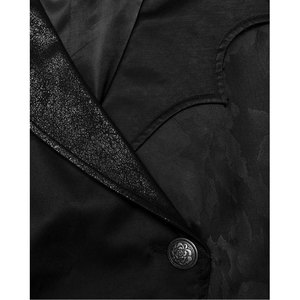 Chaleco gótico steampunk irregular para hombre con cadena asimétrica y alas de murciélago - Negro - Product Image 4