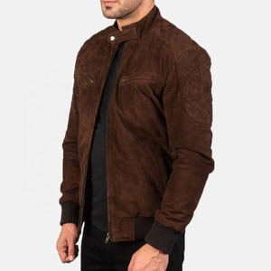 Best Design Cow <b>Suede</b> Leather <b>Jacket</b> For <b>Men</b> Customized High Quality Zipper Up Closure Side Pockets Fashionable <b>Jacket</b> <b>Men</b> - Product Image 5
