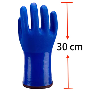 Cotton Knitted Single Sides <b>Pvc</b> Wave Dotted <b>Gloves</b> <b>PVC</b> Coated Cotton Terry Yellow <b>Gloves</b> Durable Safety <b>Gloves</b> For Worker - Product Image 4
