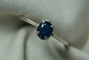 Anillo de Zafiro Azul Natural Certificado, Plata de Ley, Solitario, Joyería de Piedra de Nacimiento de Septiembre, Regalo para Ella, Joyería Fina Elegante - Product Image 2