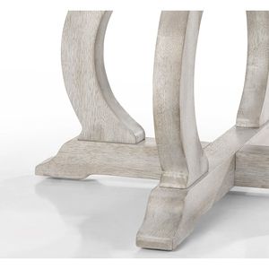 Tavolo da Pranzo Havanna 47 Pollici di Larghezza in Noce Vintage con Base Bianco Sporco, Tavolo da Pranzo Contemporaneo in Noce Vintage - Product Image 5