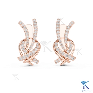 Brilliant Round Cut Lab Grown Filled Diamond in 14K Solid Gold Luxury Floral Cluster <b>Stud</b> <b>Earrings</b> Secure Screw Backs Wedding - Product Image 6