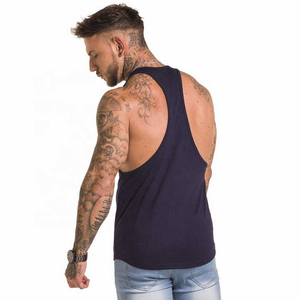 Oem Wholesale <b>Mens</b> Breathable 100% Cotton Sports Tank Tops Bodybuilding Fitness Workout Gym Stringer For Running - Product Image 2