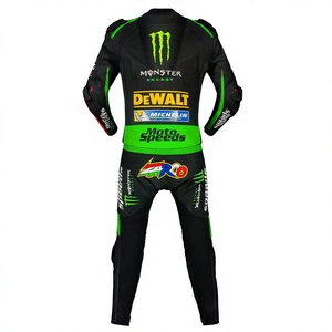 Traje de cuero para carreras Johan Zarco, 1 pieza, piel de vaca/canguro, mono para moto/ciclismo, traje para motociclista con armadura de nivel 2 - Product Image 2