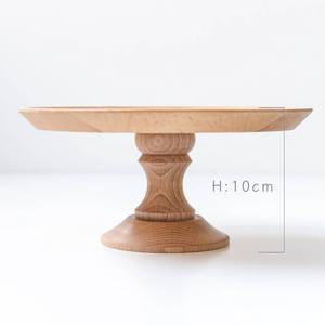 Simple Round Wood <b>Cake</b> <b>Stand</b> Handmade Pedestal Dessert Display for Wedding Birthday Party Home Hotel - Product Image 2