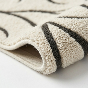 Tapis en laine tufté fait main à boucles hautes et basses, abstrait, antidérapant, moderne, sur mesure, prix d'usine en gros - Product Image 2