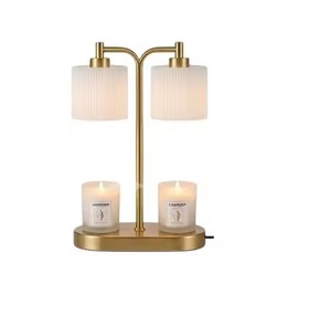 Wholesale Double Head Table <b>Light</b> Hotel Nightstands Table Lamp with and Power Outlets Candle warmer lamp - Product Image 1