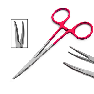 Pinces hémostatiques chirurgicales manuelles en acier inoxydable, type Mosquito, 14 cm, courbées, instruments chirurgicaux - Product Image 1