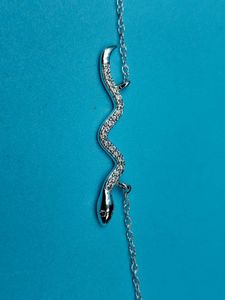 Collar de Plata de Ley 925 con Colgante de Ola y Cuentas, Estilo Bling para Mujer, Joyería para Amantes del Océano, Collar Delicado - Product Image 2