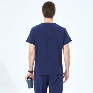 Conjunto de Uniformes Médicos Elásticos Antiarrugas Unisex, Top con Cuello en V, Pantalones Jogger, Ropa de Trabajo para Médicos, Enfermeras y Hospitales - Product Image 5
