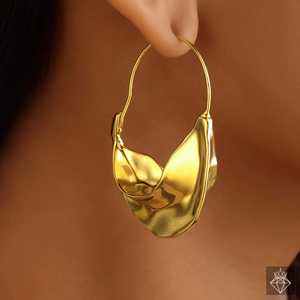 Collar de cadena de doble capa PRAO con pendientes chapado en oro conjunto de joyería de moda antideslustre - Product Image 6