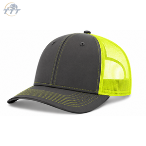 Gorra Trucker de Malla de 6 Paneles Personalizada al por Mayor OEM ODM, Ajustable, de Algodón y Poliéster, para Deportes al Aire Libre, con Cierre a Presión, Envío Rápido Directo - Product Image 3