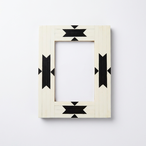 Cadre photo artisanal en os incrusté, motif sud-ouest, sur mesure, OEM, ODM, pour table, DECORYUG - Product Image 1