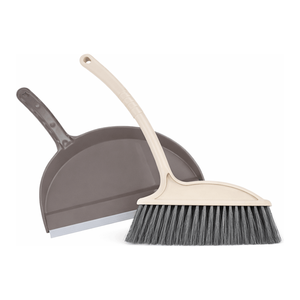 Ensemble balai et pelle 2-en-1, 285 mm, poils en polyester durables avec manche en PP pour le nettoyage du bureau et de la maison - Product Image 2