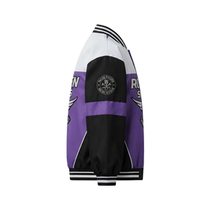 Custom <b>Summer</b> Racing <b>Bomber</b> <b>Jacket</b> Unisex Snap Button Embroidered Logo Motorsport Streetwear Baseball % Cotton OEM ODM - Product Image 4