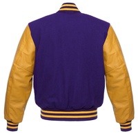 Blouson universitaire personnalisé pour hommes et femmes, design patchwork, vente en gros, en coton molletonné avec manches en cuir, style baseball, OEM ODM