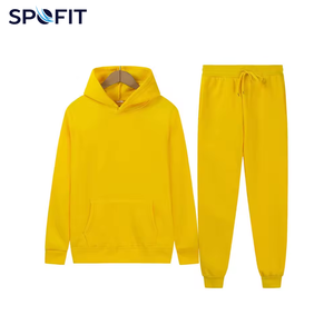 SPOFIT ชุดวอร์มผ้าฟลีซมีฮู้ดสำหรับเด็กผู้หญิง สีชมพู แขนยาว สีพื้น เสื้อสเวตเชิ้ตผ้าฝ้าย กางเกงมีเชือกผูก มีกระเป๋าข้าง - Product Image 6