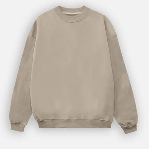 Sweat-shirt col rond en coton pur 350g, coupe oversize, épaules tombantes, poche latérale, style vintage délavé à l'acide, en tissu éponge - Product Image 5