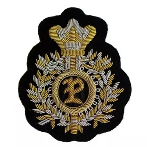 Customized Size Hand Embroidered Fabric Epaulets 3D Design Pin Badges with <b>Magnet</b> for Hats & Blazers Felt Bullion <b>Wire</b> Included - Product Image 5