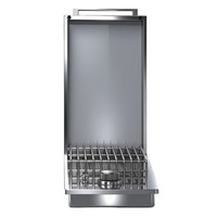 Barbecue encastrable haut de gamme moderne et luxueux en acier inoxydable SUS 304 de qualité supérieure, 12 pouces, avec brûleur à gaz simple latéral