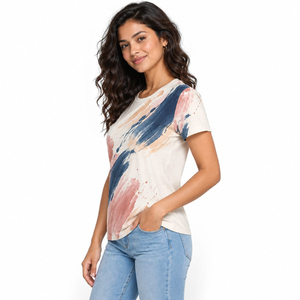 Camiseta para mujer que proporciona comodidad transpirable, ajuste flexible y textura suave para ropa informal y actividades diarias. - Product Image 2